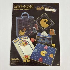 1980 PAC-MAN Plastic Canvas Projects Pattern Book 6 RARE
